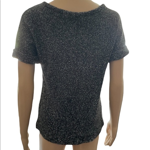 Armani Exchange Black Knit short sleeve blouse size XXS - Picture 4 of 7